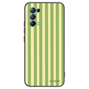Picasee OPPO A16s Hülle - Schwarzes Silikon - Lines Matcha