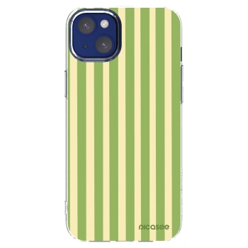 Picasee Apple iPhone 14 Plus Hülle - Transparentes Silikon - Lines Matcha