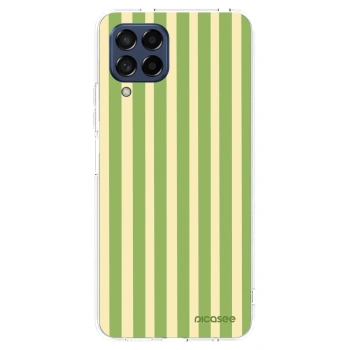 Picasee Samsung Galaxy M53 5G Hülle - Transparentes Silikon - Lines Matcha