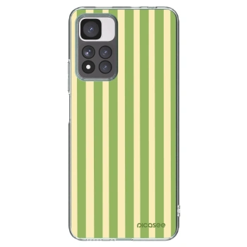 Picasee Xiaomi Redmi Note 11 Pro+ 5G Hülle - Transparentes Silikon - Lines Matcha