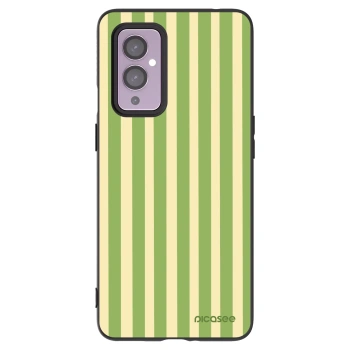 Picasee OnePlus 9 Hülle - Schwarzes Silikon - Lines Matcha