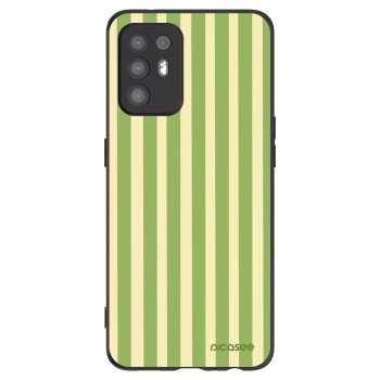 Picasee OPPO A94 5G Hülle - Schwarzes Silikon - Lines Matcha