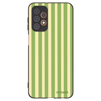 Picasee Samsung Galaxy A23 A235F 4G Hülle - Schwarzes Silikon - Lines Matcha