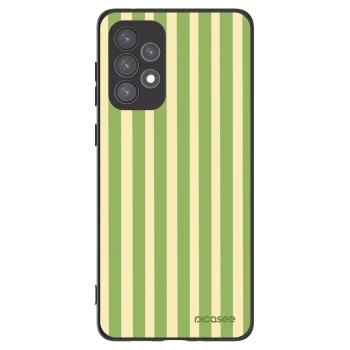 Picasee Samsung Galaxy A73 5G Hülle - Schwarzes Silikon - Lines Matcha