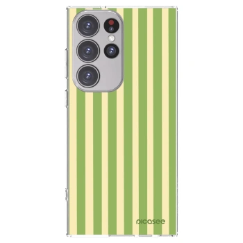 Picasee Samsung Galaxy S23 Ultra 5G Hülle - Transparentes Silikon - Lines Matcha