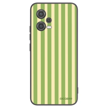 Picasee Xiaomi Poco X5 Hülle - Schwarzes Silikon - Lines Matcha