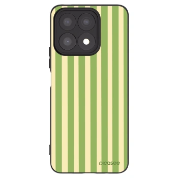 Picasee Honor X8a Hülle - Schwarzes Silikon - Lines Matcha