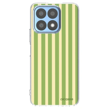 Picasee Honor X8a Hülle - Transparentes Silikon - Lines Matcha