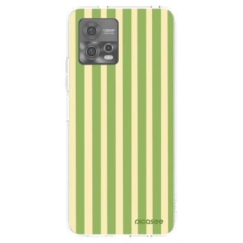 Picasee Motorola Moto G72 Hülle - Transparentes Silikon - Lines Matcha