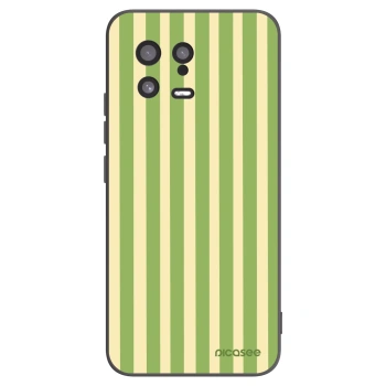 Picasee Xiaomi 13 Hülle - Schwarzes Silikon - Lines Matcha