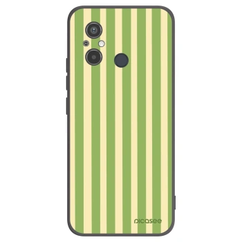 Picasee Xiaomi Redmi 12C Hülle - Schwarzes Silikon - Lines Matcha