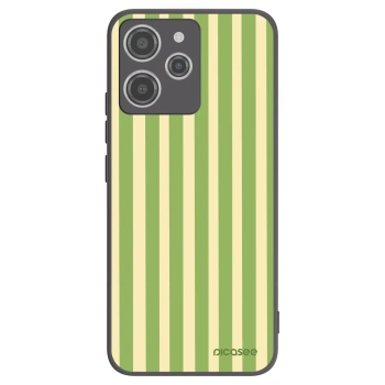 Picasee Xiaomi Redmi 12 4G Hülle - Schwarzes Silikon - Lines Matcha
