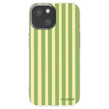 Picasee Apple iPhone 15 Hülle - Transparentes Silikon - Lines Matcha
