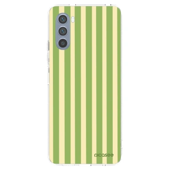 Picasee Motorola Moto G62 Hülle - Transparentes Silikon - Lines Matcha