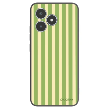 Picasee Realme C53 Hülle - Schwarzes Silikon - Lines Matcha