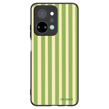 Picasee Honor X7a Hülle - Schwarzes Silikon - Lines Matcha