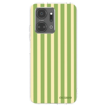 Picasee Honor X7a Hülle - Transparentes Silikon - Lines Matcha