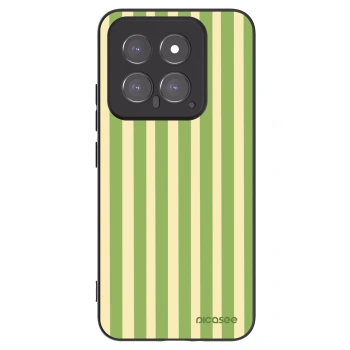 Picasee Xiaomi 14 Hülle - Schwarzes Silikon - Lines Matcha