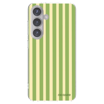 Picasee Samsung Galaxy S24 S921B 5G Hülle - Transparentes Silikon - Lines Matcha