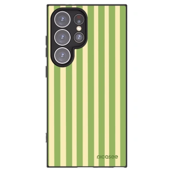 Picasee Samsung Galaxy S24 Ultra S928B 5G Hülle - Schwarzes Silikon - Lines Matcha