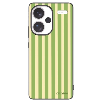 Picasee Xiaomi Redmi Note 13 Pro+ 5G Hülle - Schwarzes Silikon - Lines Matcha