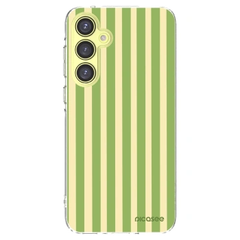 Picasee Samsung Galaxy A35 5G A356B Hülle - Transparentes Silikon - Lines Matcha