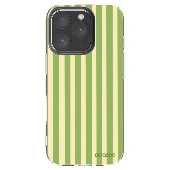 Picasee Apple iPhone 16 Pro Hülle - Transparentes Silikon - Lines Matcha