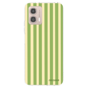 Picasee Motorola Moto G53 5G Hülle - Transparentes Silikon - Lines Matcha
