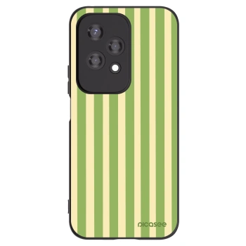 Picasee Honor 200 Lite Hülle - Schwarzes Silikon - Lines Matcha