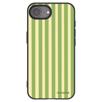 Picasee Apple iPhone 16e Hülle - Schwarzes Silikon - Lines Matcha