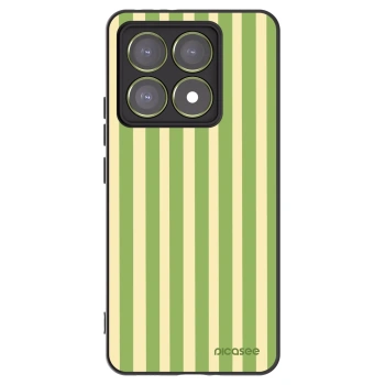 Picasee Xiaomi 14T Hülle - Schwarzes Silikon - Lines Matcha