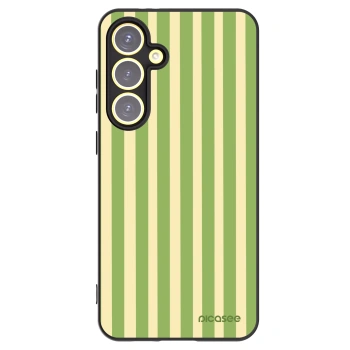 Picasee Samsung Galaxy S24 FE S721B Hülle - Schwarzes Silikon - Lines Matcha