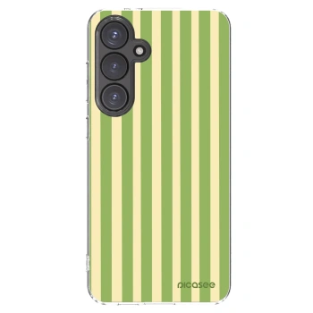 Picasee Samsung Galaxy S24 FE S721B Hülle - Transparentes Silikon - Lines Matcha