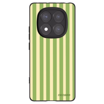 Picasee Xiaomi Redmi Note 14 Pro 5G Hülle - Schwarzes Silikon - Lines Matcha