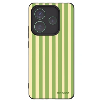 Picasee Xiaomi Redmi Note 14 5G Hülle - Schwarzes Silikon - Lines Matcha