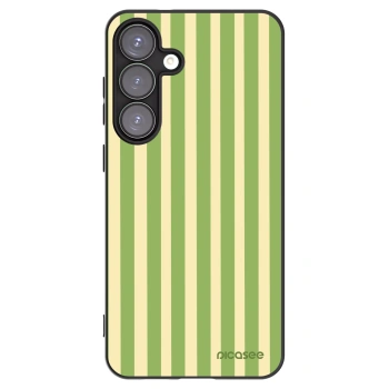 Picasee Samsung Galaxy S25+ 5G Hülle - Schwarzes Silikon - Lines Matcha