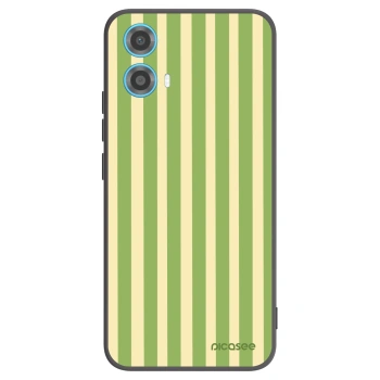 Picasee Motorola Moto G34 5G Hülle - Schwarzes Silikon - Lines Matcha