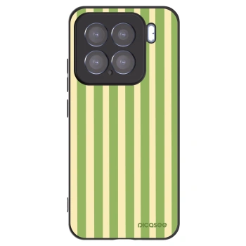 Picasee Xiaomi 15 Hülle - Schwarzes Silikon - Lines Matcha