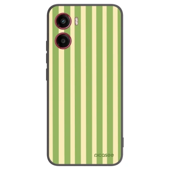 Picasee Motorola Moto G05 Hülle - Schwarzes Silikon - Lines Matcha