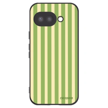Picasee Google Pixel 9a Hülle - Schwarzes Silikon - Lines Matcha