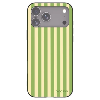 Picasee Apple iPhone 17 Pro Max Hülle - Schwarzes Silikon - Lines Matcha