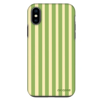 Hülle für Apple iPhone X/XS - Lines Matcha