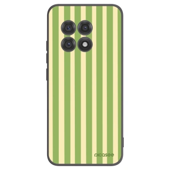 Picasee OnePlus 13R 5G Hülle - Schwarzes Silikon - Lines Matcha