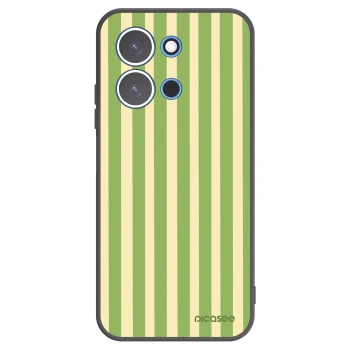 Picasee Xiaomi Redmi 15C 4G Hülle - Schwarzes Silikon - Lines Matcha
