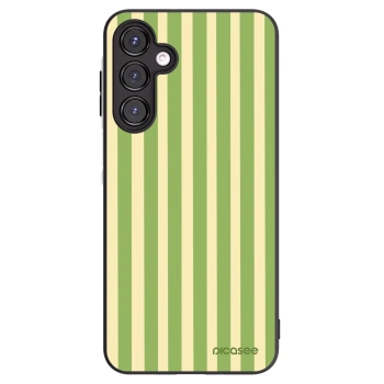Picasee Samsung Galaxy A16 4G Hülle - Schwarzes Silikon - Lines Matcha