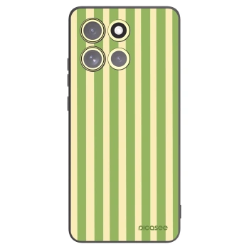 Picasee Motorola Moto G86 Power 5G Hülle - Schwarzes Silikon - Lines Matcha