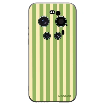 Picasee Xiaomi 17 Ultra Hülle - Schwarzes Silikon - Lines Matcha