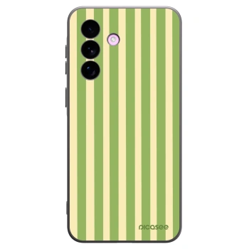 Picasee Samsung Galaxy A57 5G Hülle - Schwarzes Silikon - Lines Matcha