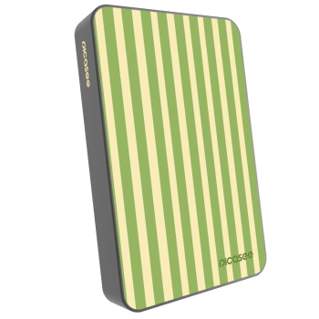 Picasee Powerbank mit MagSafe 10 000 mAh Grau - Lines Matcha