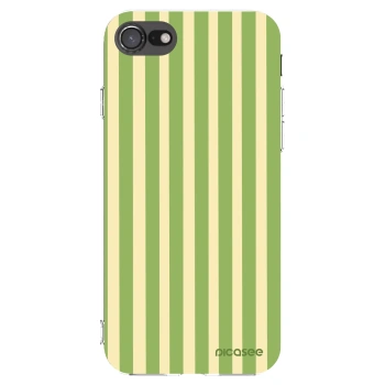 Picasee Apple iPhone 8 Hülle - Transparentes Silikon - Lines Matcha
